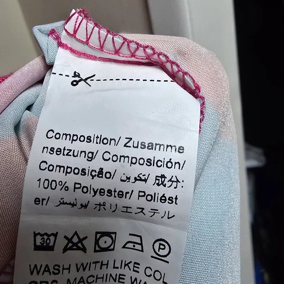 Retro Funky Disco Lantern Sleeve Ruffle Hem Dress NWOT XL - Picture 8 of 10